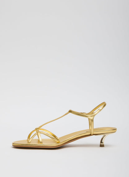 Christopher Metallic Nappa Heel Gold - Tibi