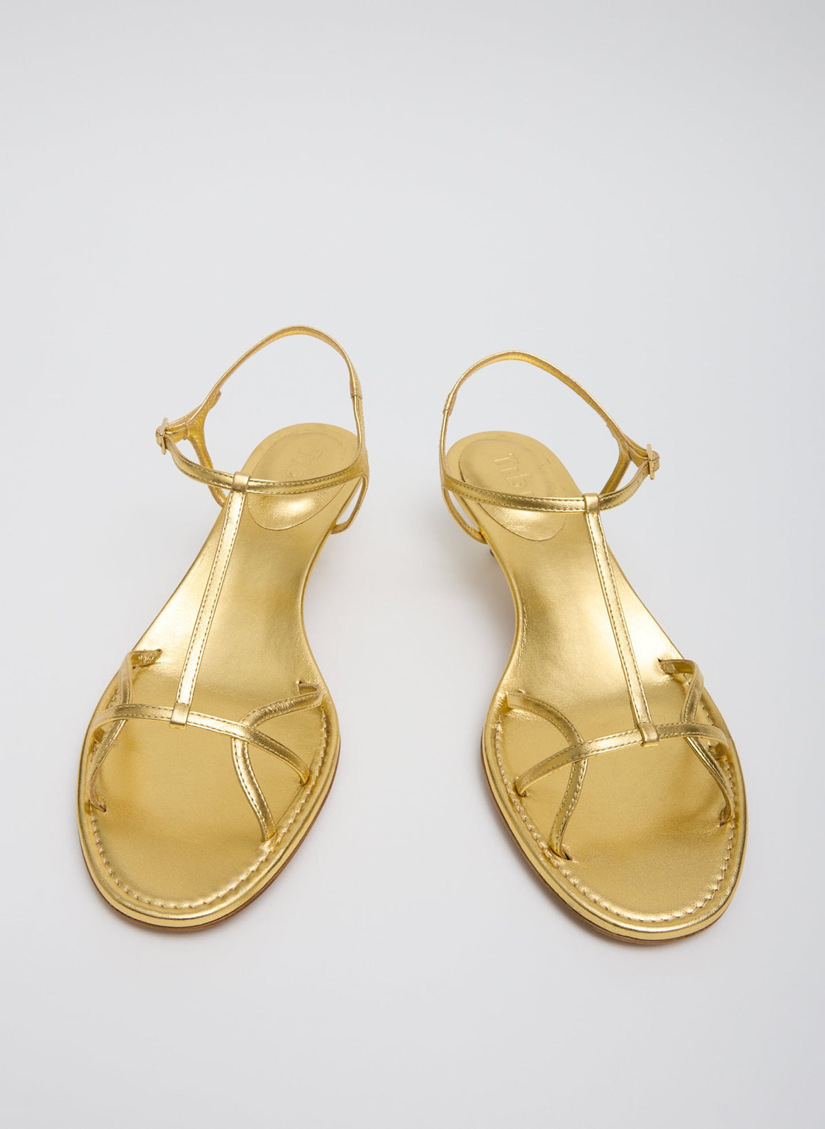 Christopher Metallic Nappa Heel Gold - Tibi