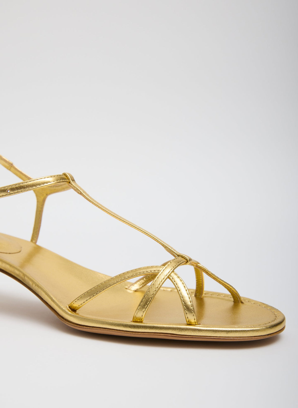 Christopher Metallic Nappa Heel Gold - Tibi