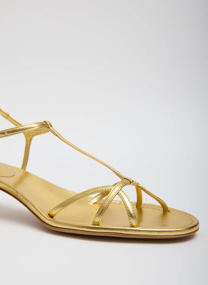 Christopher Metallic Nappa Heel Gold - Tibi