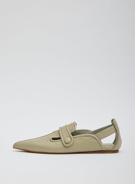 Cozy Rudolph Flat Dusty Green - Tibi