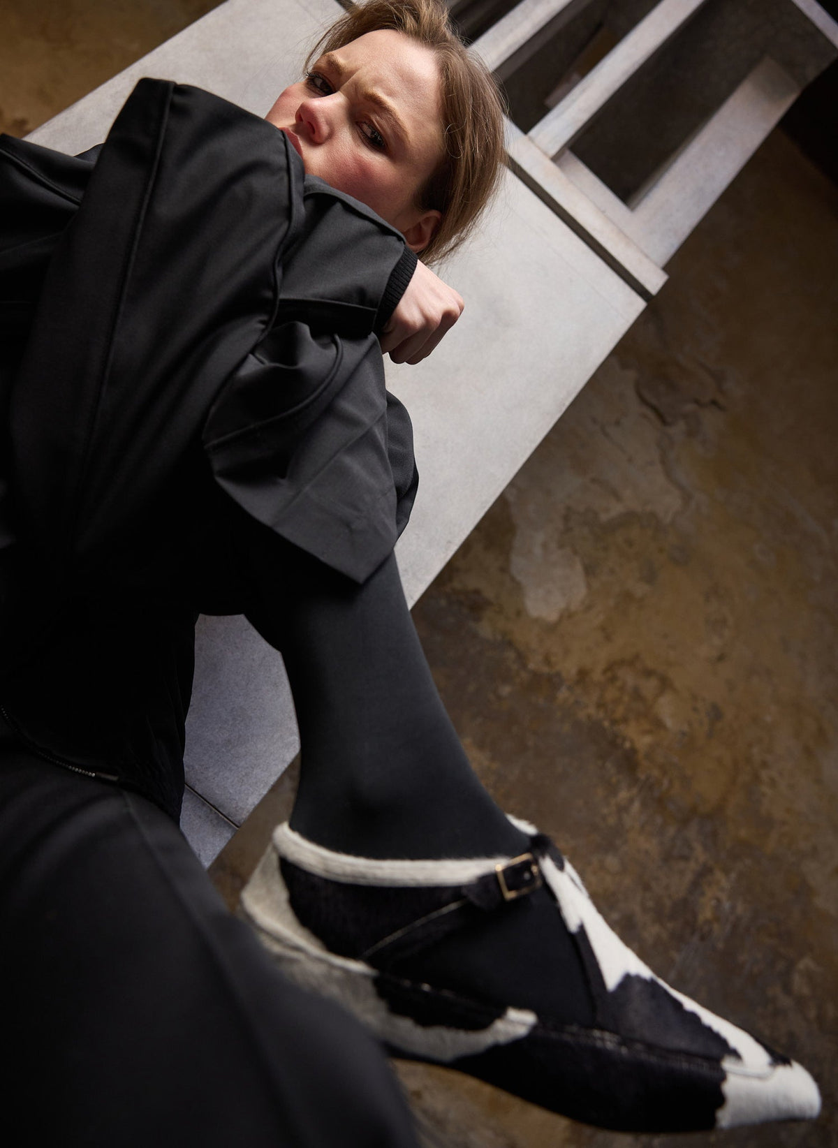 Somerset Flat Black/White - Tibi