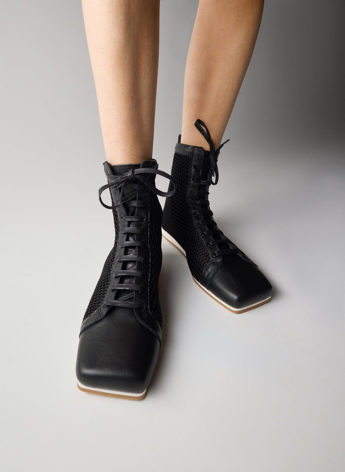 Seth Mesh High Top Sneaker Black - Tibi