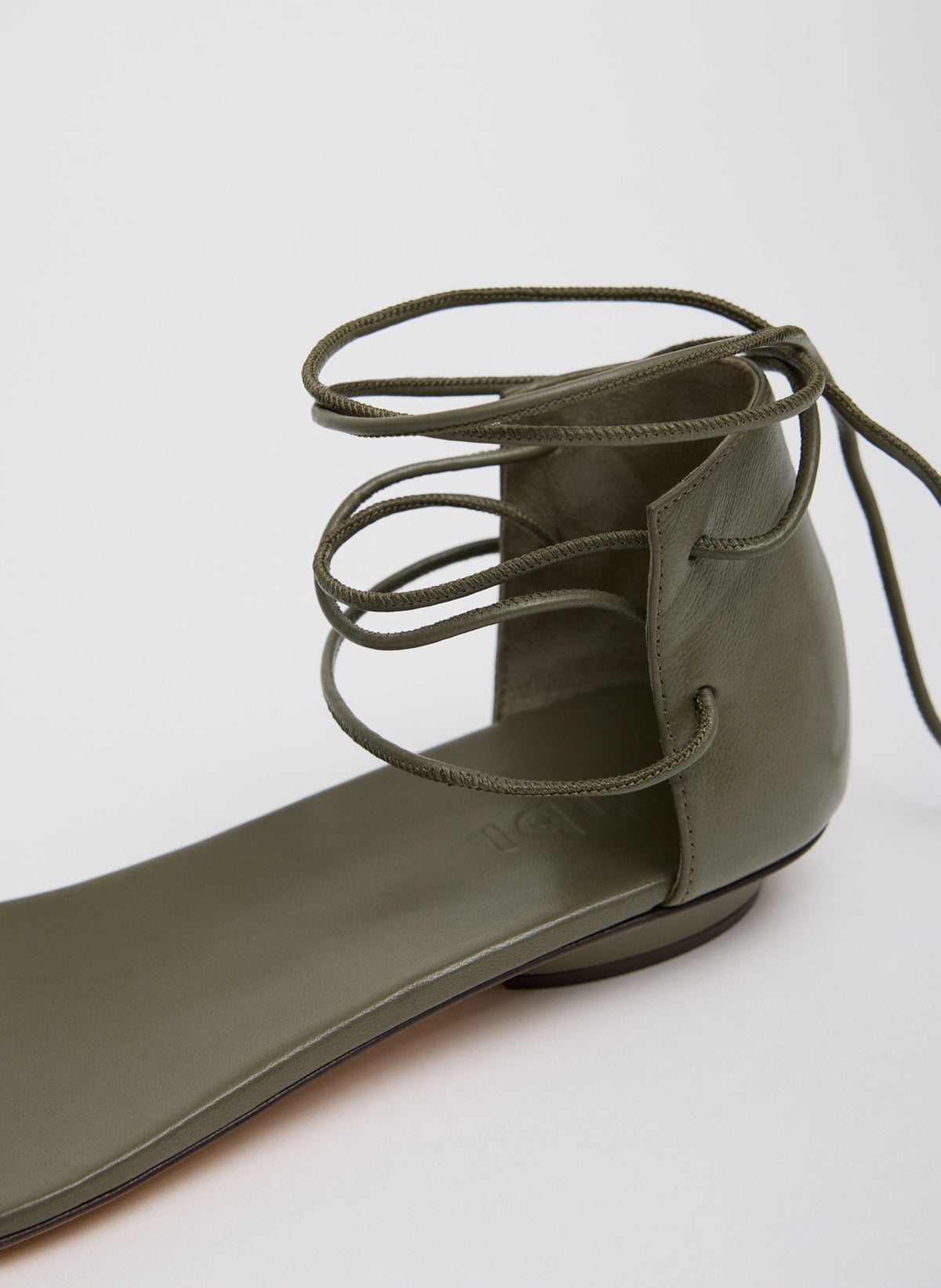 Ali Lace-Up Short Sandal Army Green - Tibi