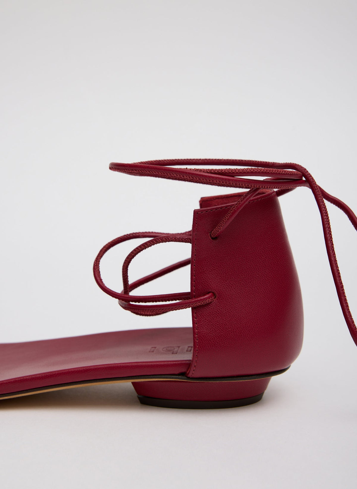 Ali Lace-Up Short Sandal Cherry Red - Tibi