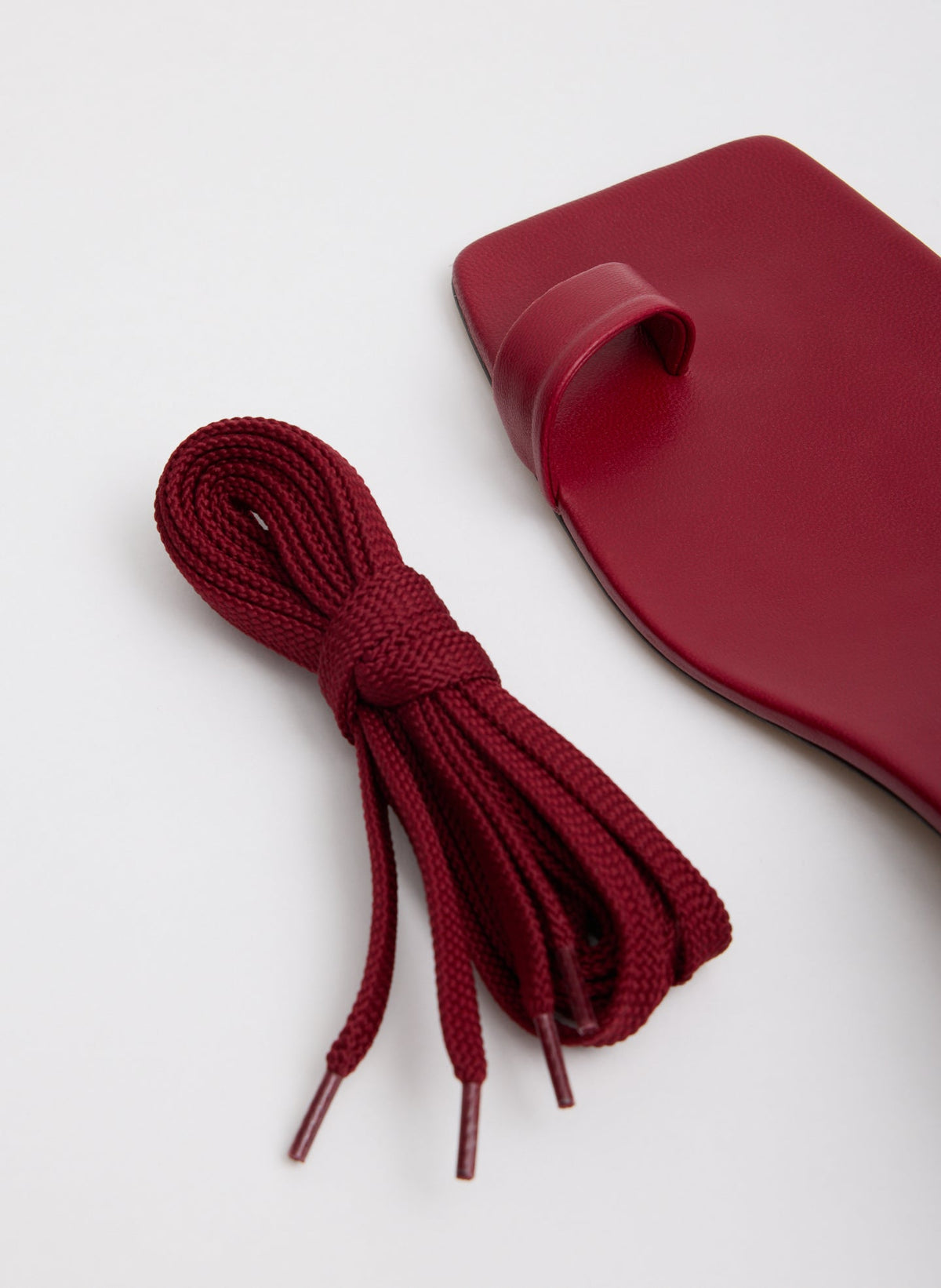 Ali Lace-Up Short Sandal Cherry Red - Tibi