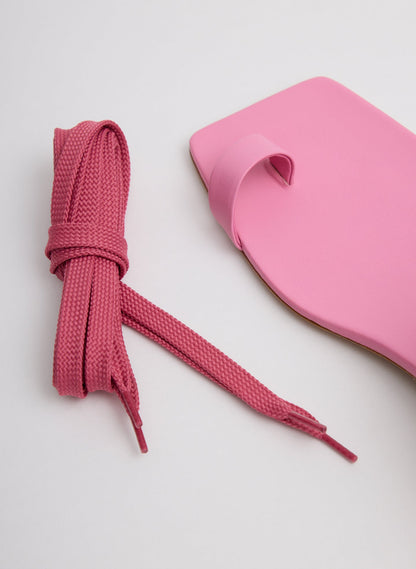 Ali Lace-Up Short Sandal Pink - Tibi