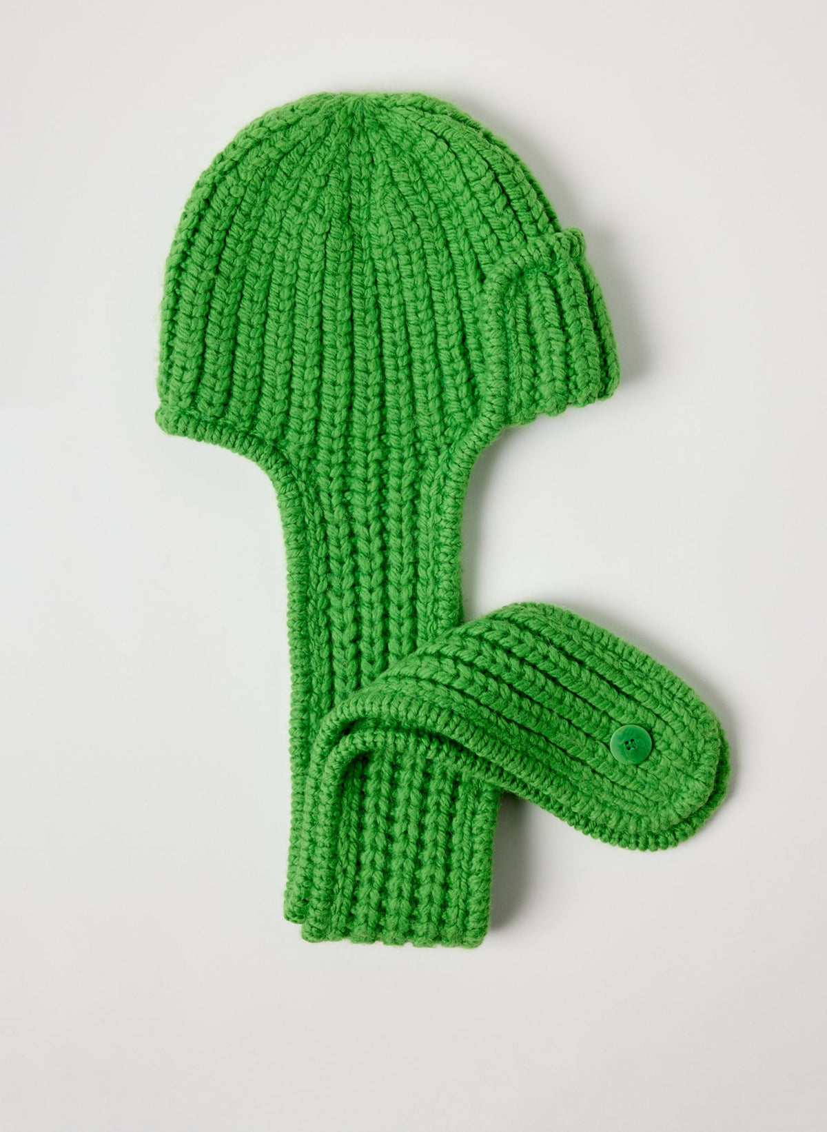Cozy Trapper Scarf Hat Green - Tibi