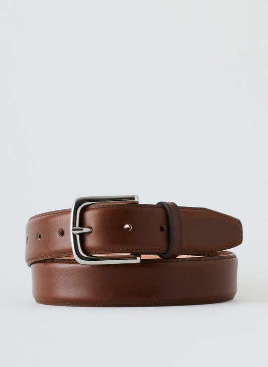 Classic Men's Leather Belt Brown - Tibi