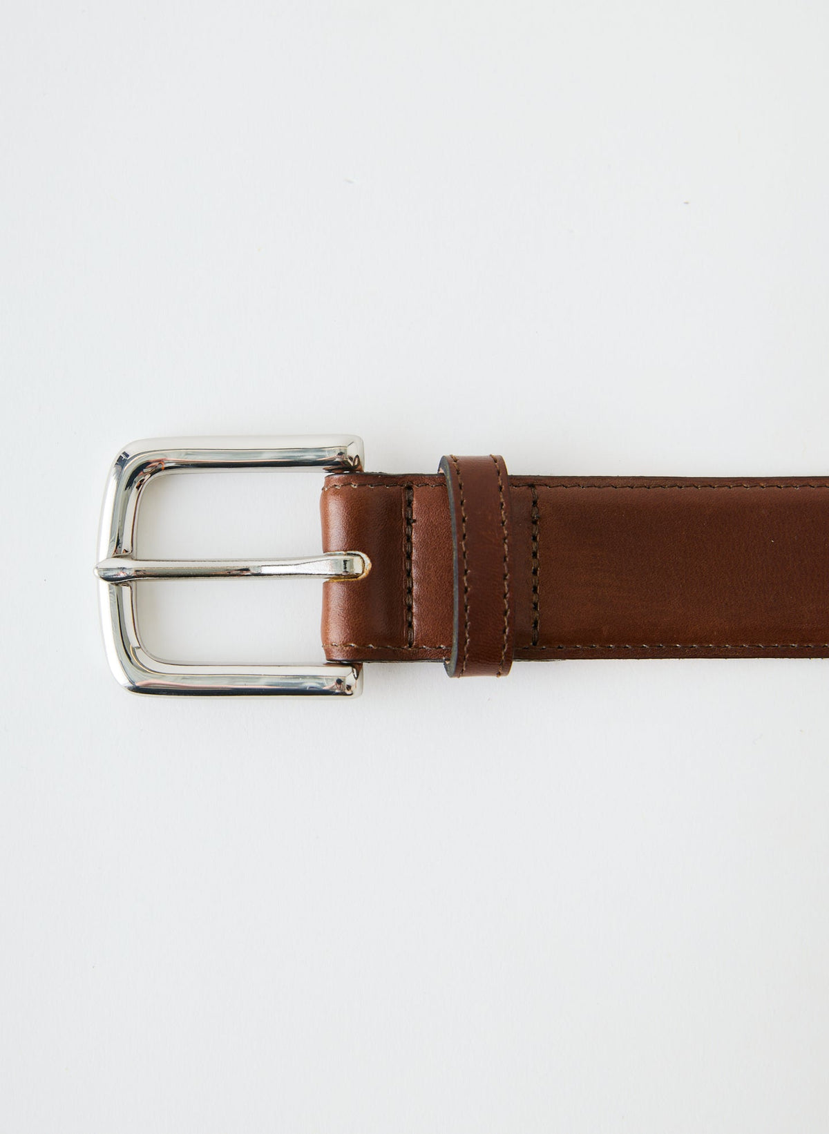 Classic Men's Leather Belt Brown - Tibi