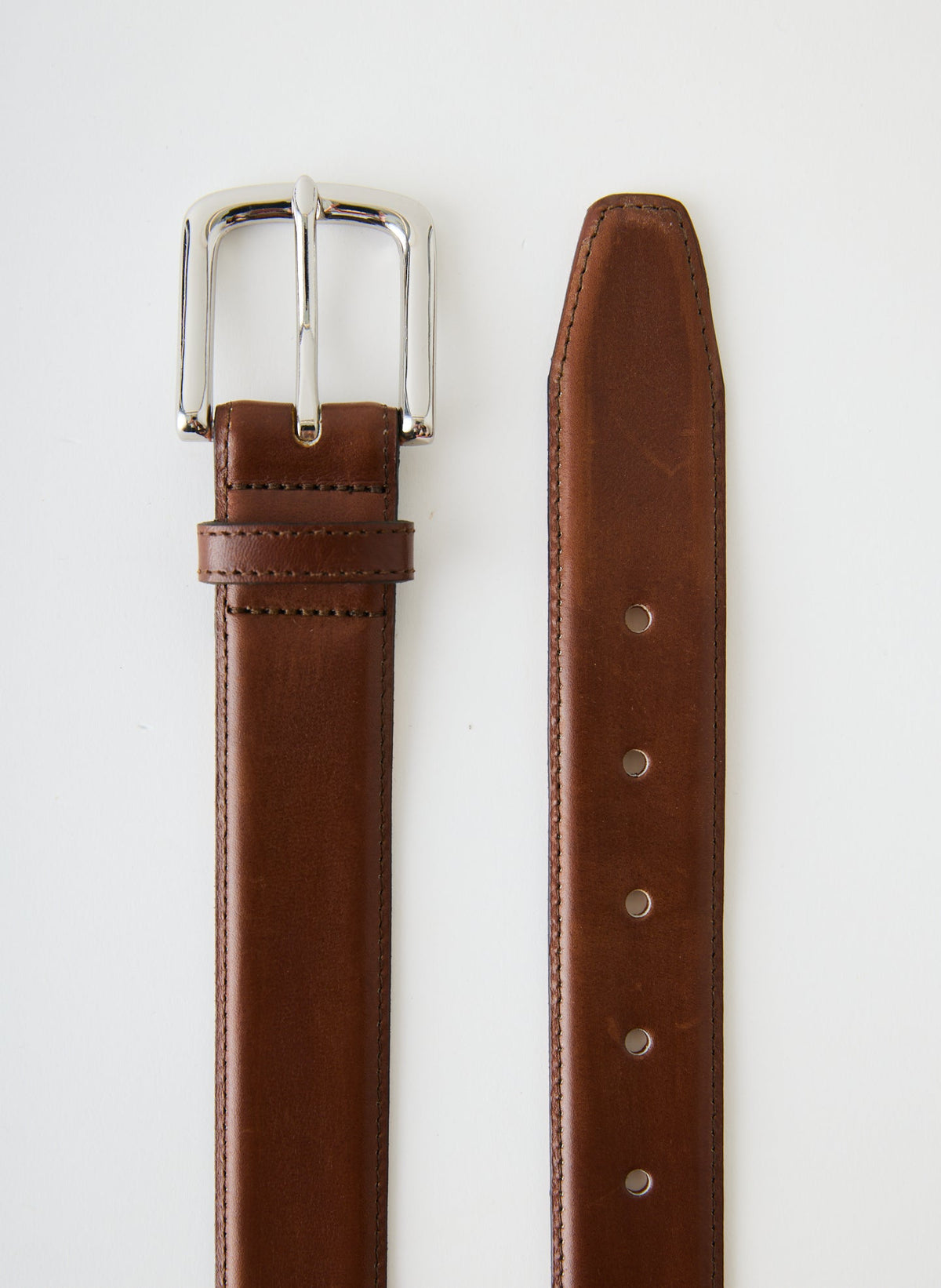 Classic Men's Leather Belt Brown - Tibi