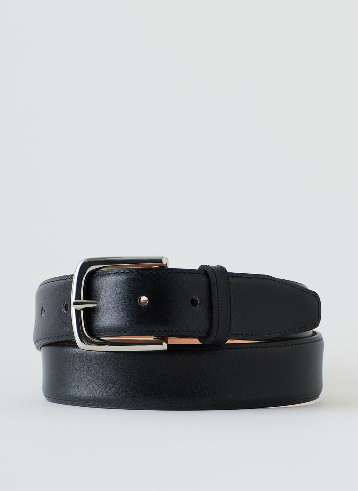 Classic Men's Leather Belt Black - Tibi