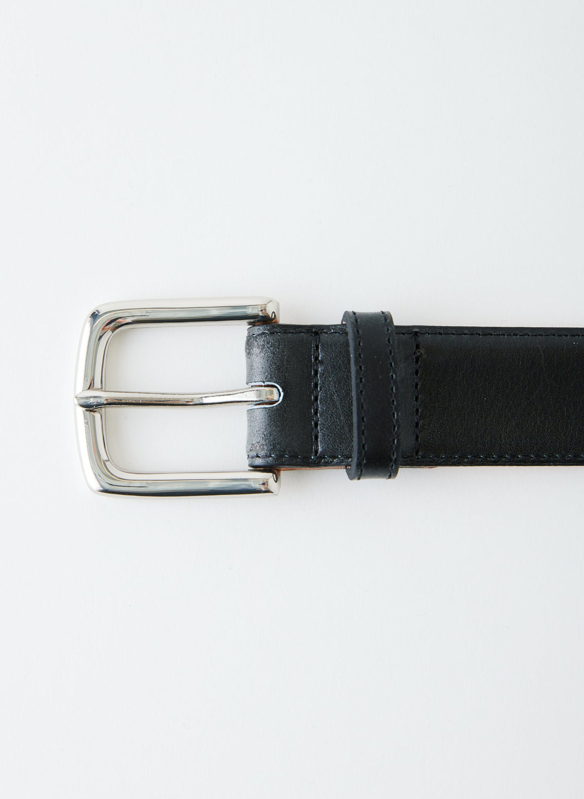 Classic Men's Leather Belt Black - Tibi