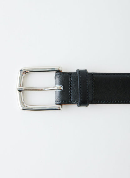Classic Men's Leather Belt Black - Tibi