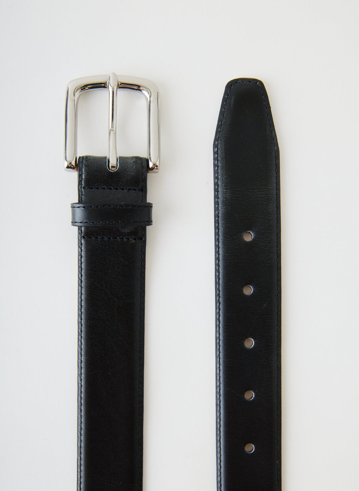 Classic Men's Leather Belt Black - Tibi
