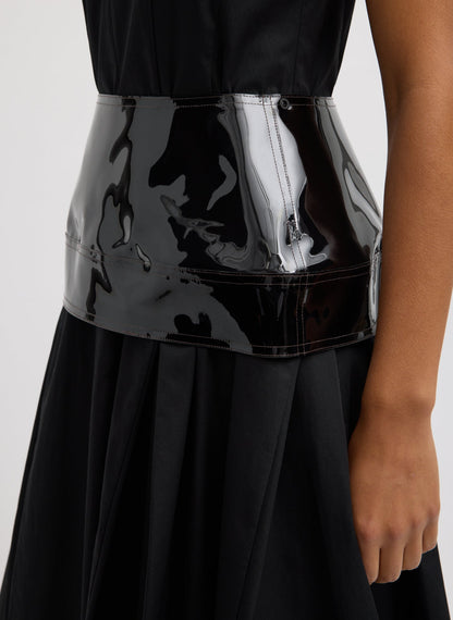 PVC Peplum Belt Black - Tibi