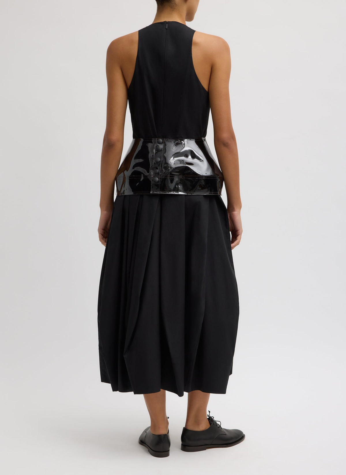 PVC Peplum Belt Black - Tibi