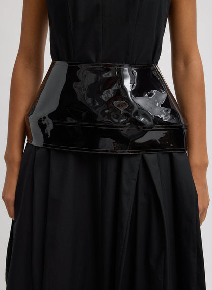 PVC Peplum Belt Black - Tibi