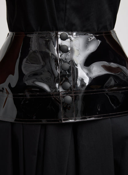 PVC Peplum Belt Black - Tibi