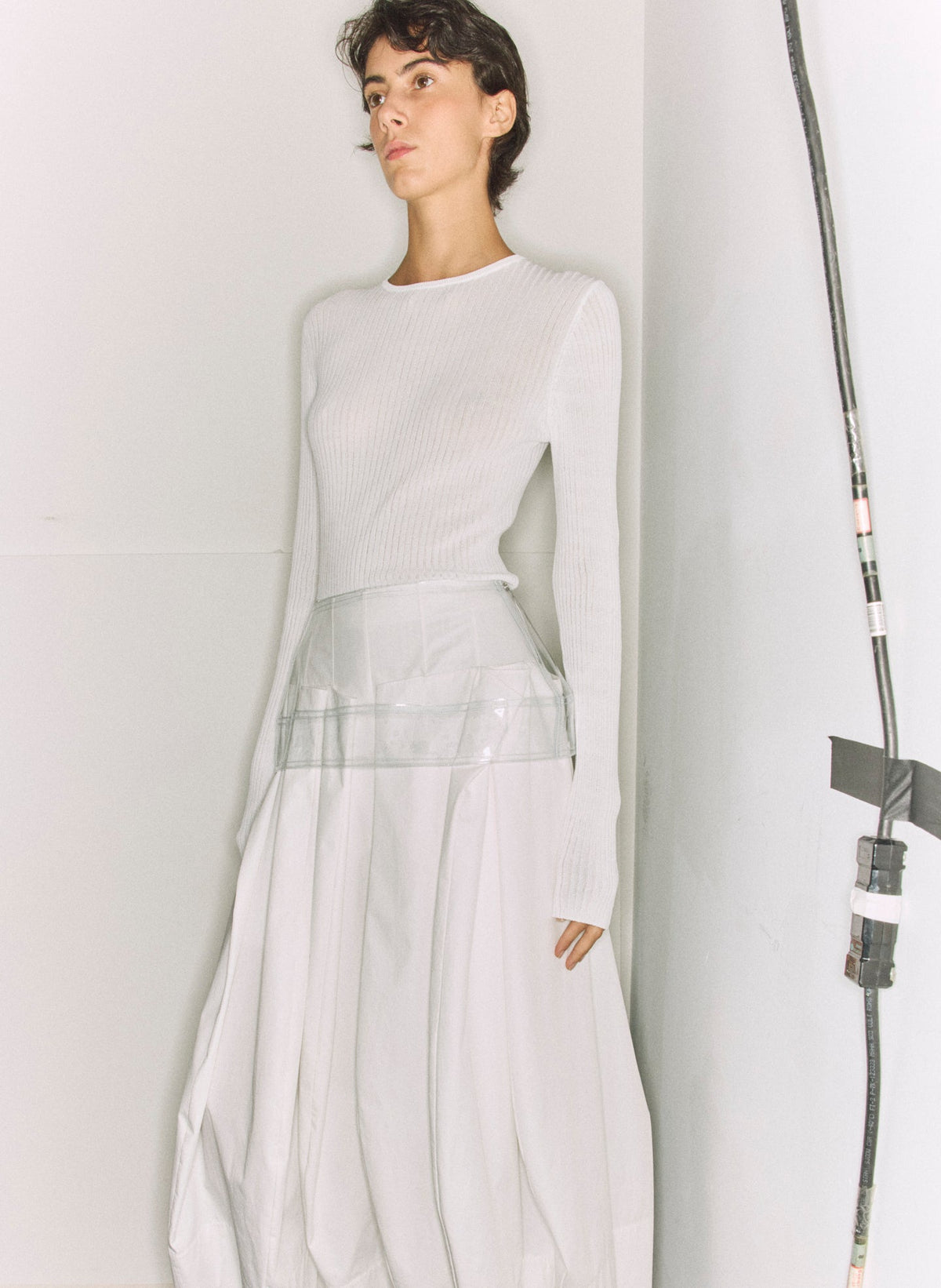 PVC Peplum Belt Clear - Tibi