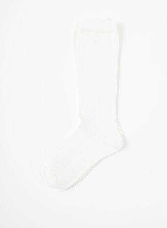 Classic Cotton Socks Ivory - Tibi