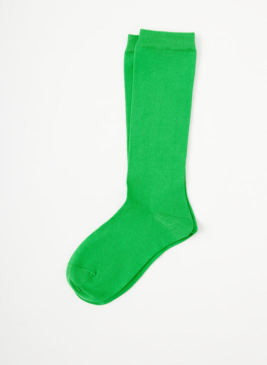 Classic Cotton Socks Bright Green - Tibi