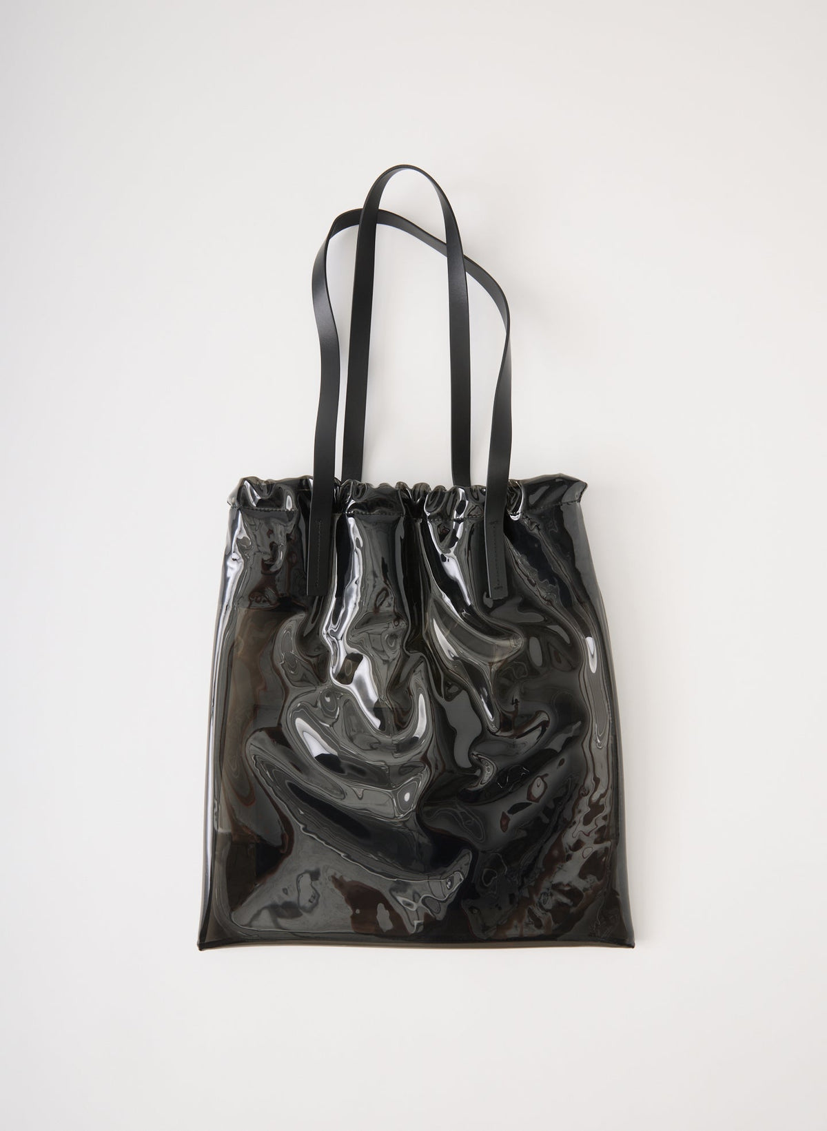 Ruched Lucas Bag Clear Black - Tibi