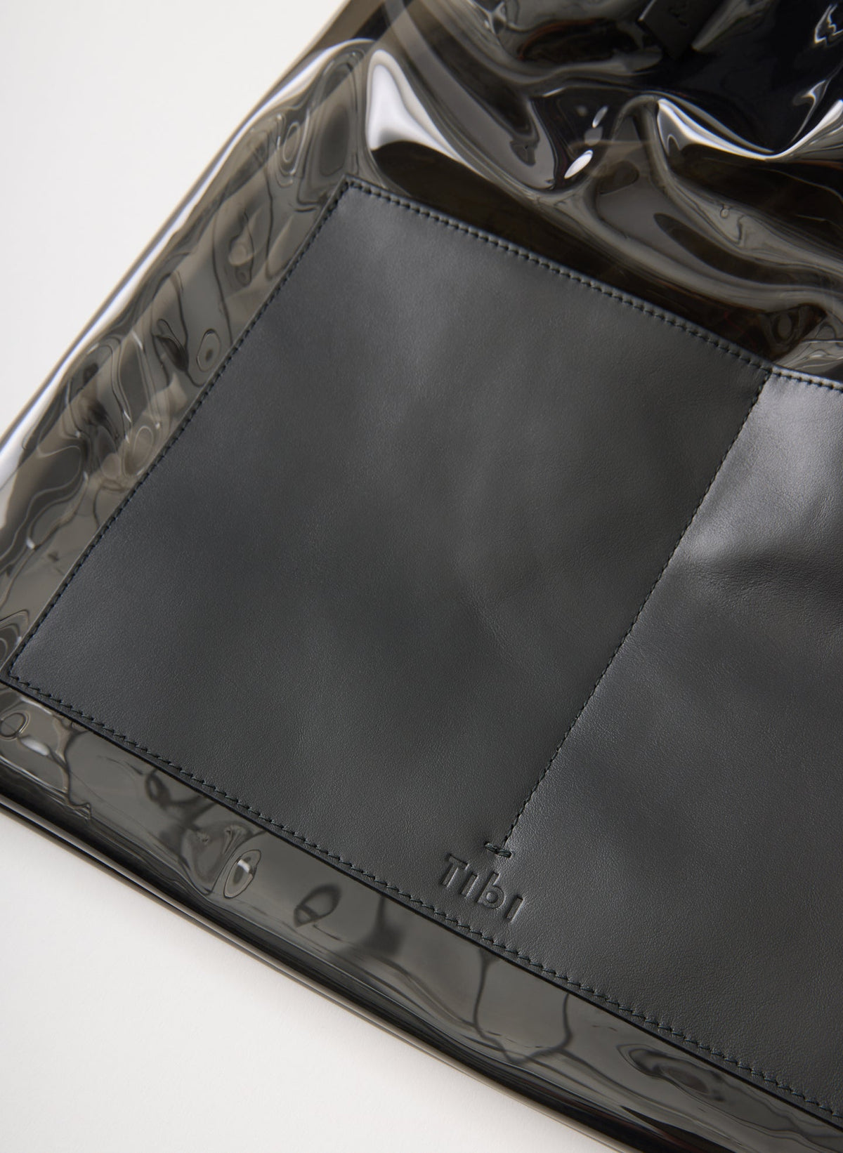 Ruched Lucas Bag Clear Black - Tibi