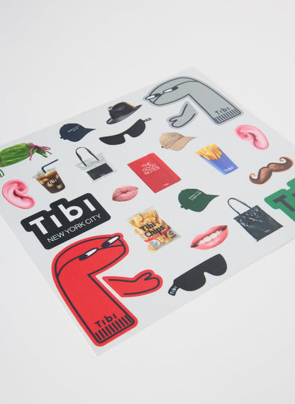 Borg Dress Up Sticker Sheet Multi - Tibi