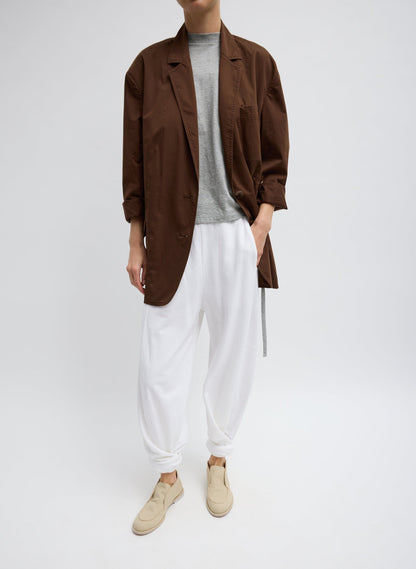 Garment Dyed Silky Cotton Liam Blazer Brown - Tibi