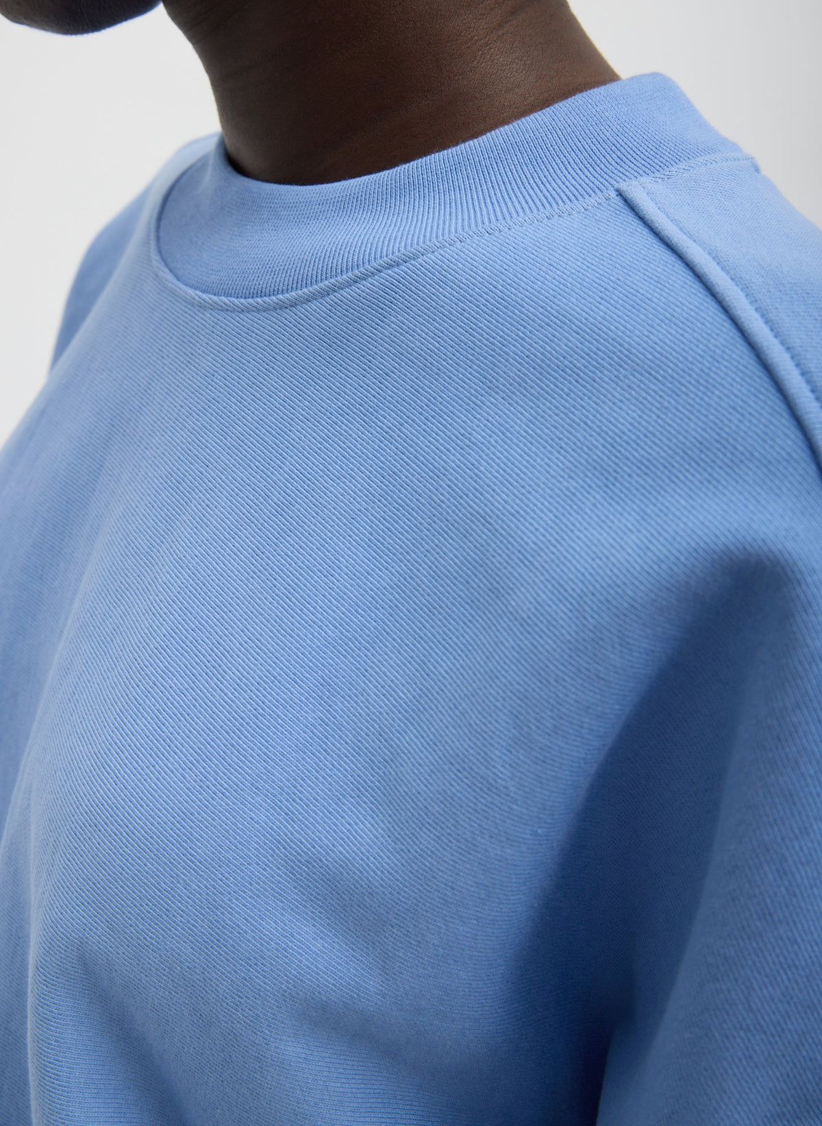 Cocoon Crewneck Sweatshirt Light Blue - Tibi