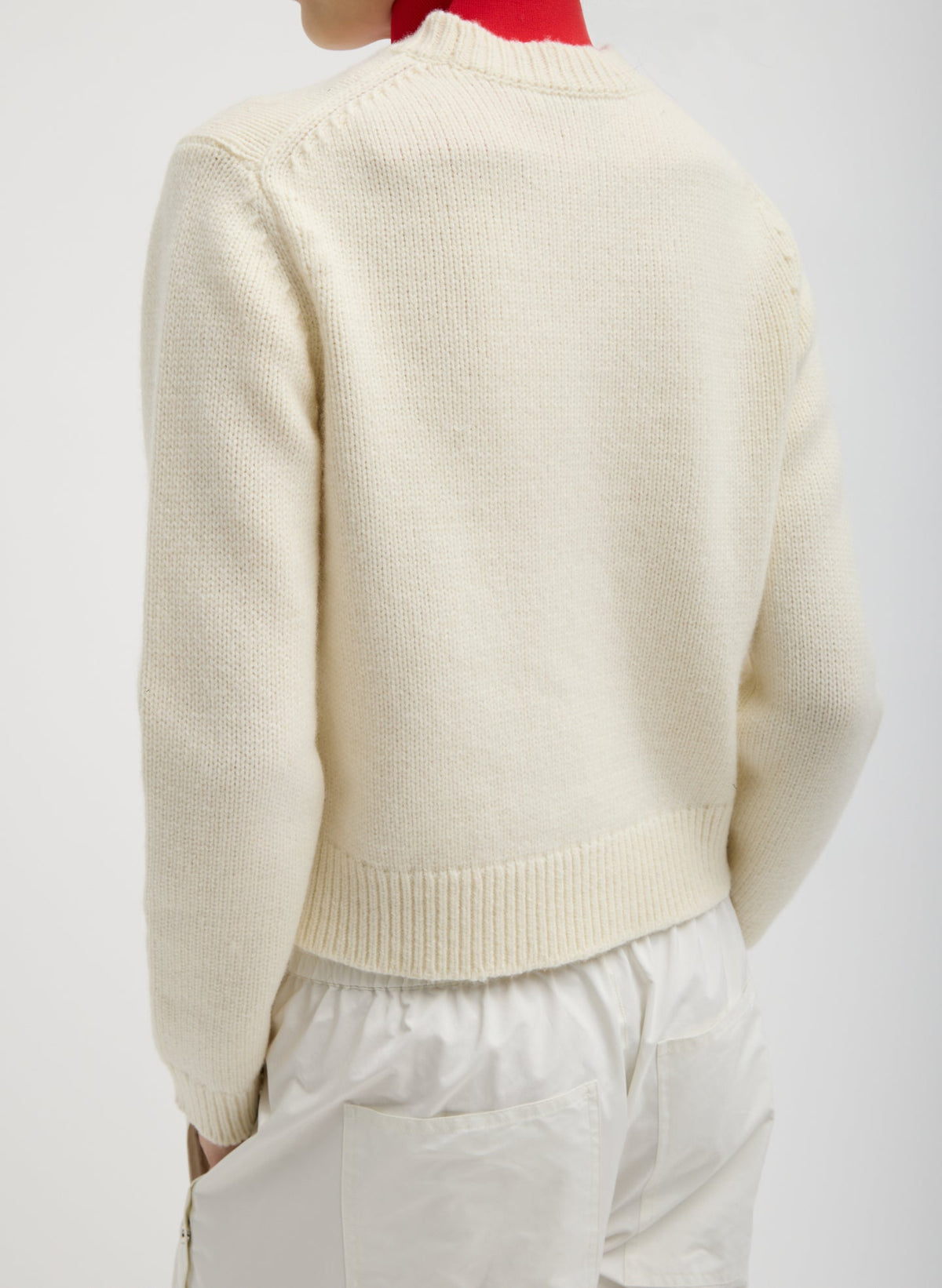 Soft Wool Ski Shrunken Sweater Ivory Multi - Tibi