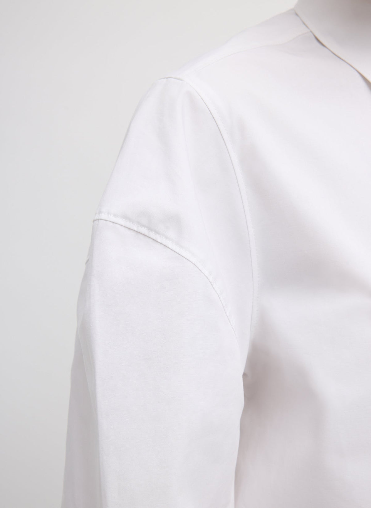 Compact Eco Poplin Hinged Shirt White - Tibi