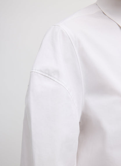Compact Eco Poplin Hinged Shirt White - Tibi