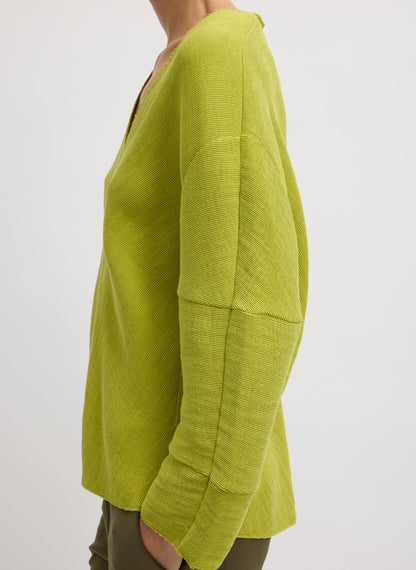 Viscose Plisse Hinged Long Sleeve Top Pea Pod - Tibi