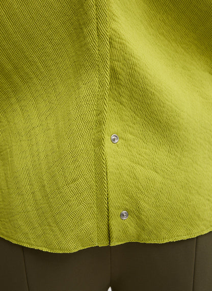 Viscose Plisse Hinged Long Sleeve Top Pea Pod - Tibi