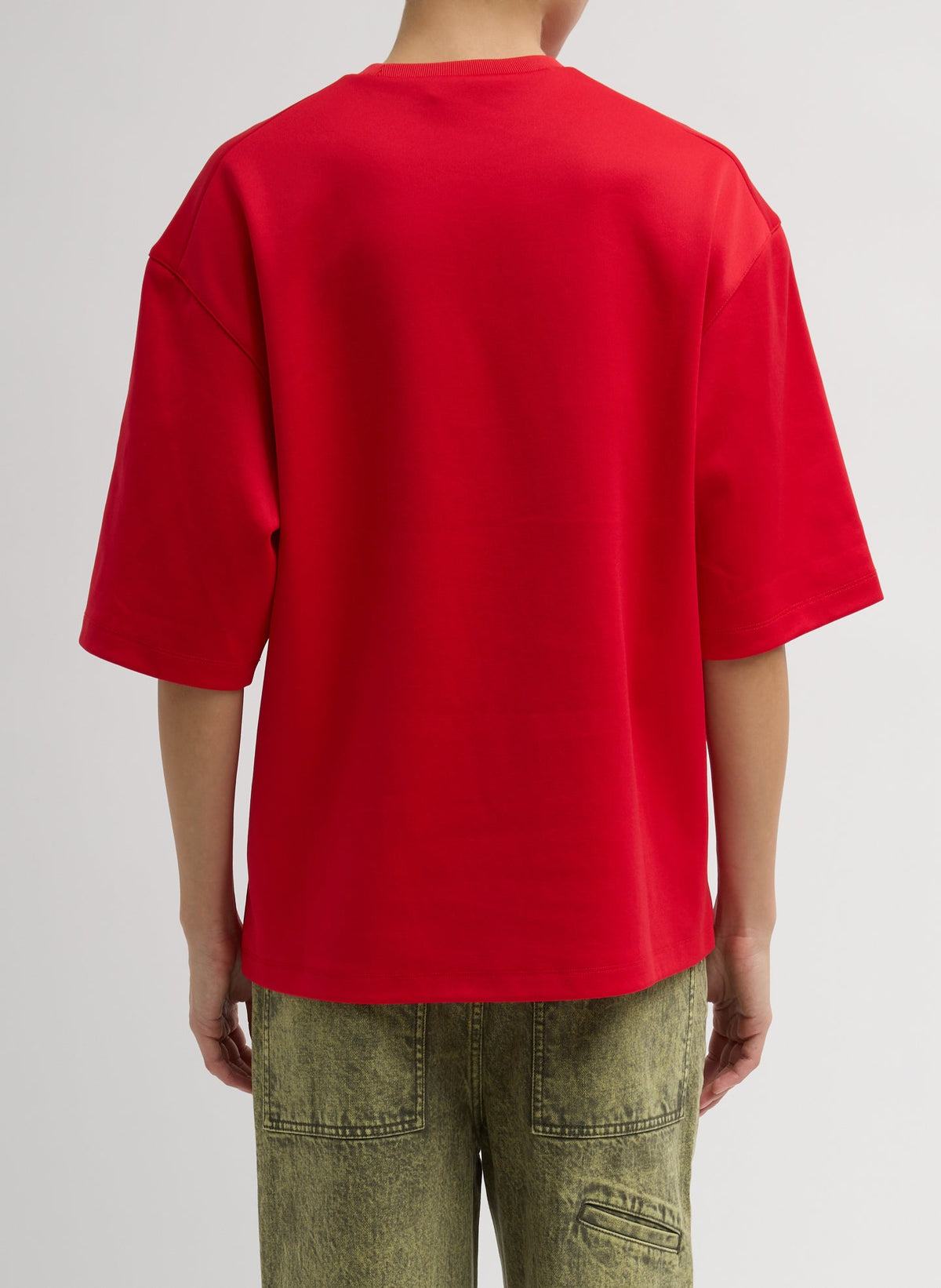 Active Knit Easy T-Shirt Red - Tibi