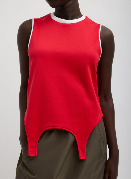 Active Knit Flip Tank Red - Tibi