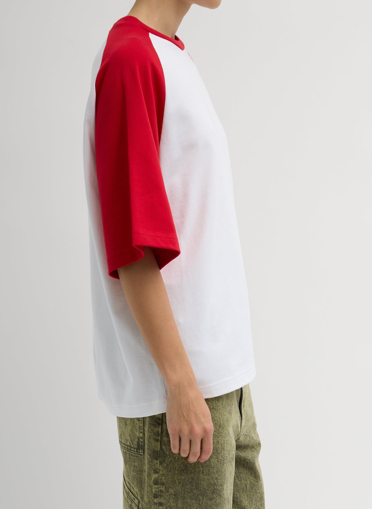 Perfect Baseball T-Shirt Red Multi - Tibi