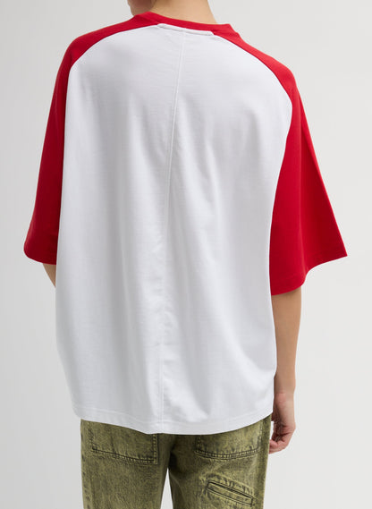 Perfect Baseball T-Shirt Red Multi - Tibi