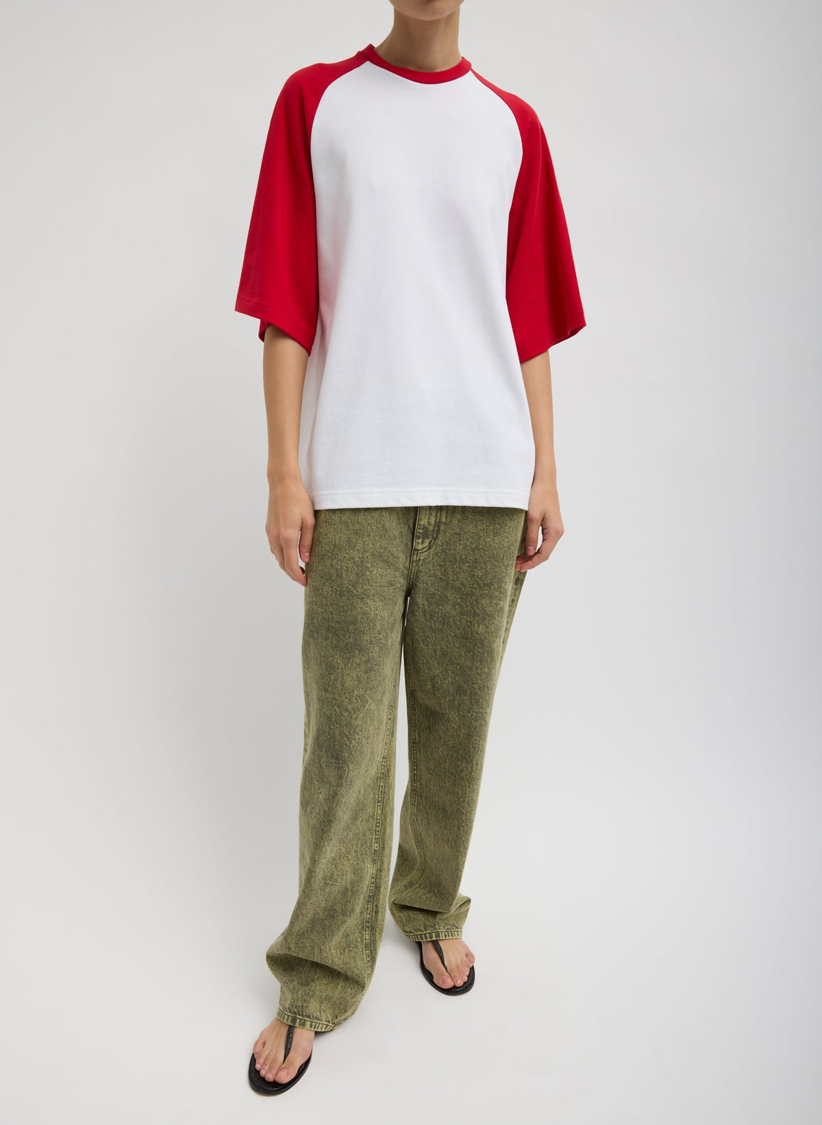 Perfect Baseball T-Shirt Red Multi - Tibi