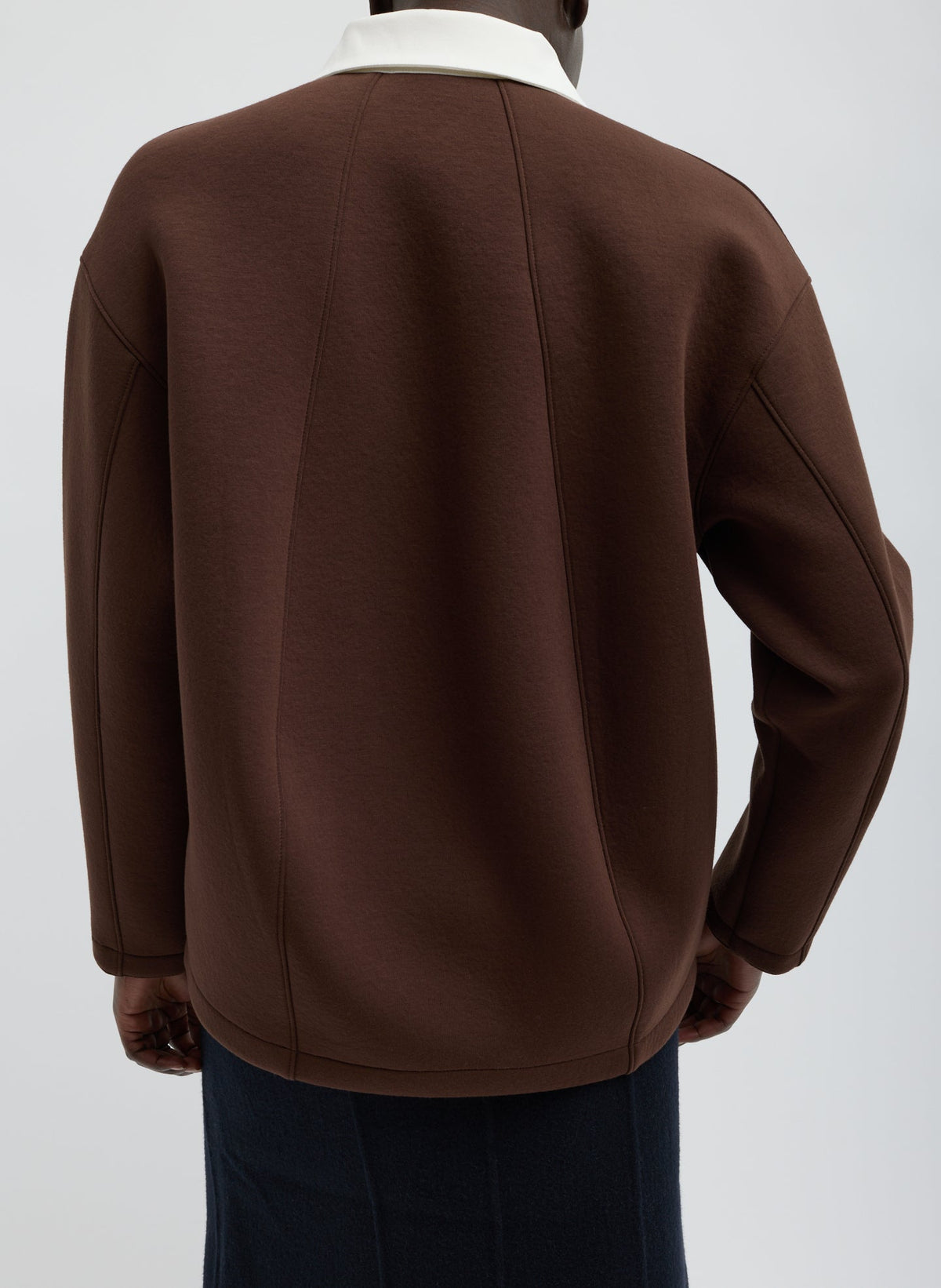 Bonded Viscose Sculpted Polo Brown - Tibi