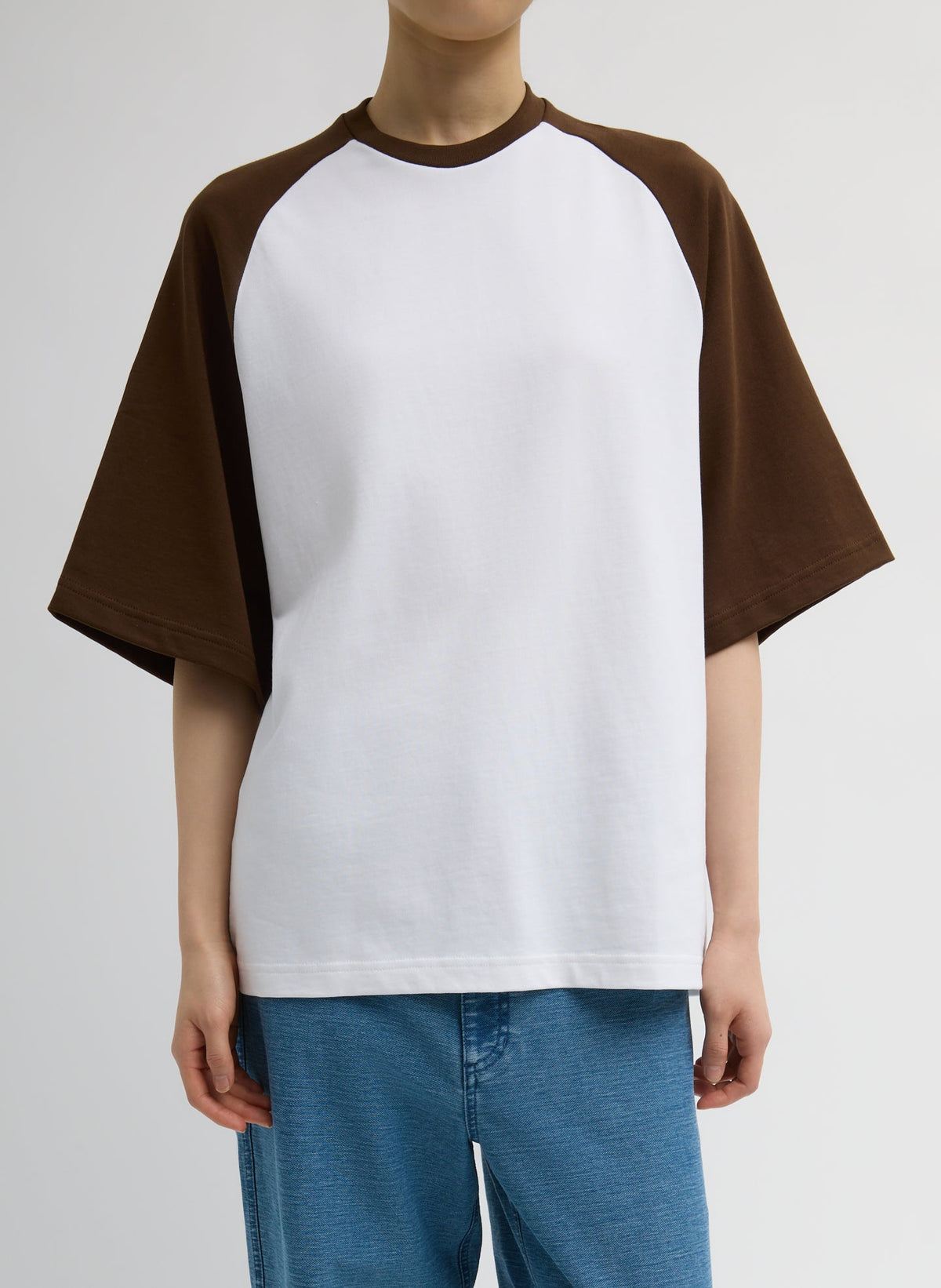 Perfect Baseball T-Shirt Brown Multi - Tibi