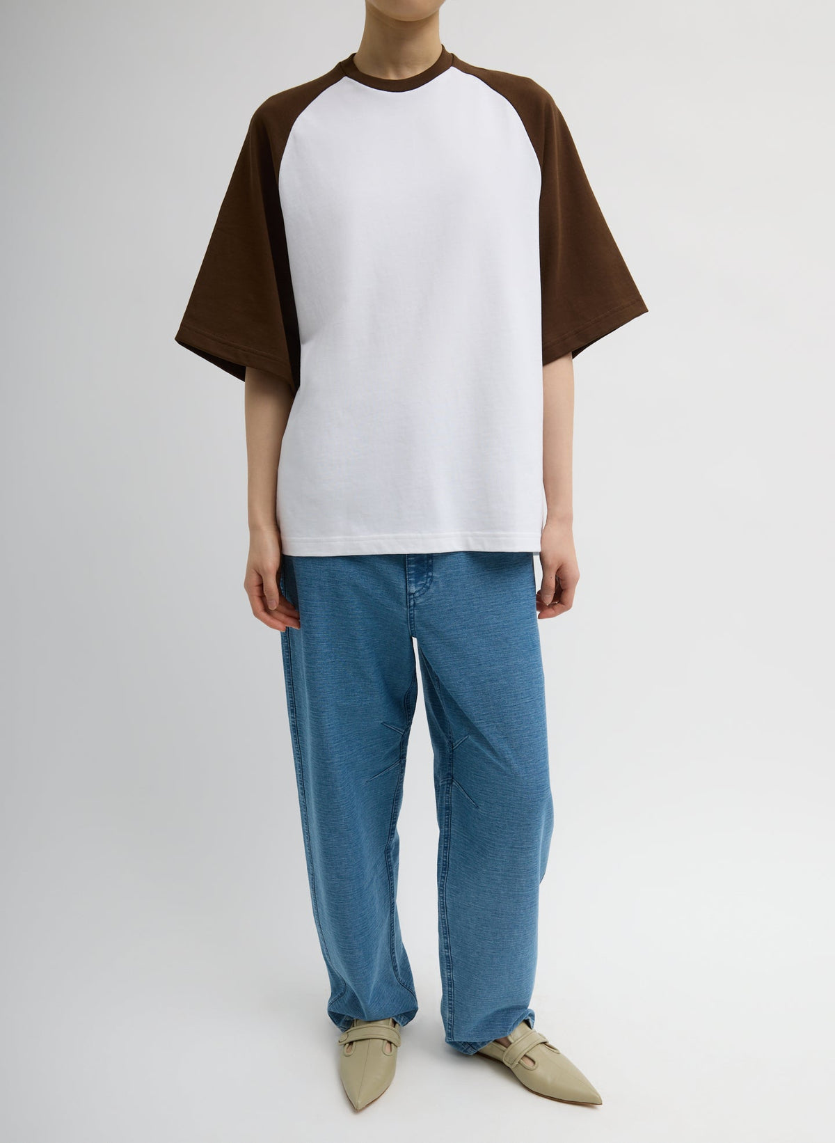 Perfect Baseball T-Shirt Brown Multi - Tibi