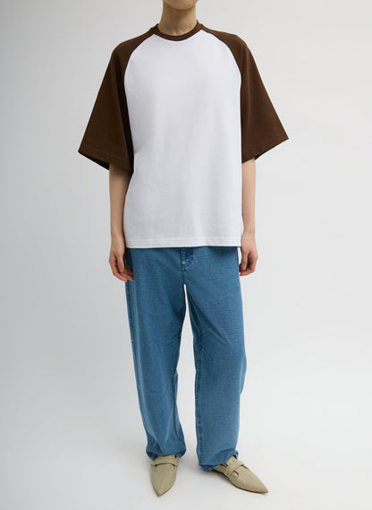 Perfect Baseball T-Shirt Brown Multi - Tibi