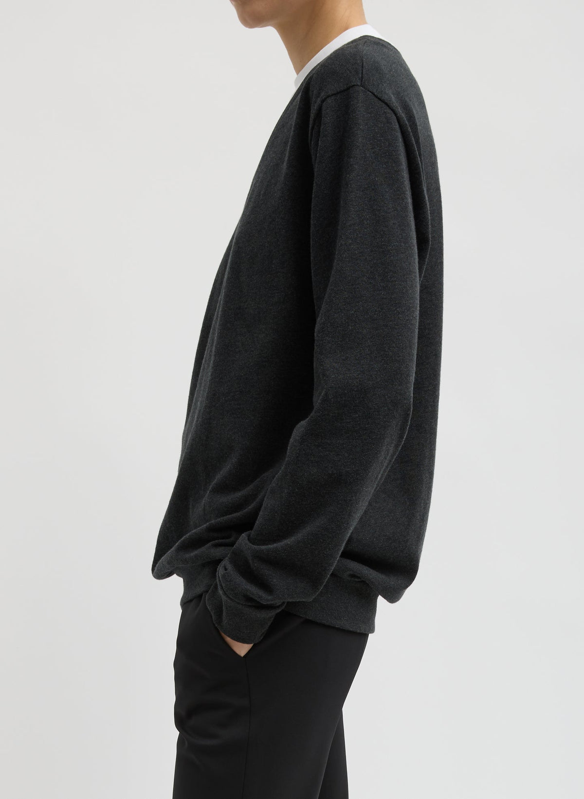 Perfect T-Shirt Trompe L'oeil Top Grey Multi - Tibi