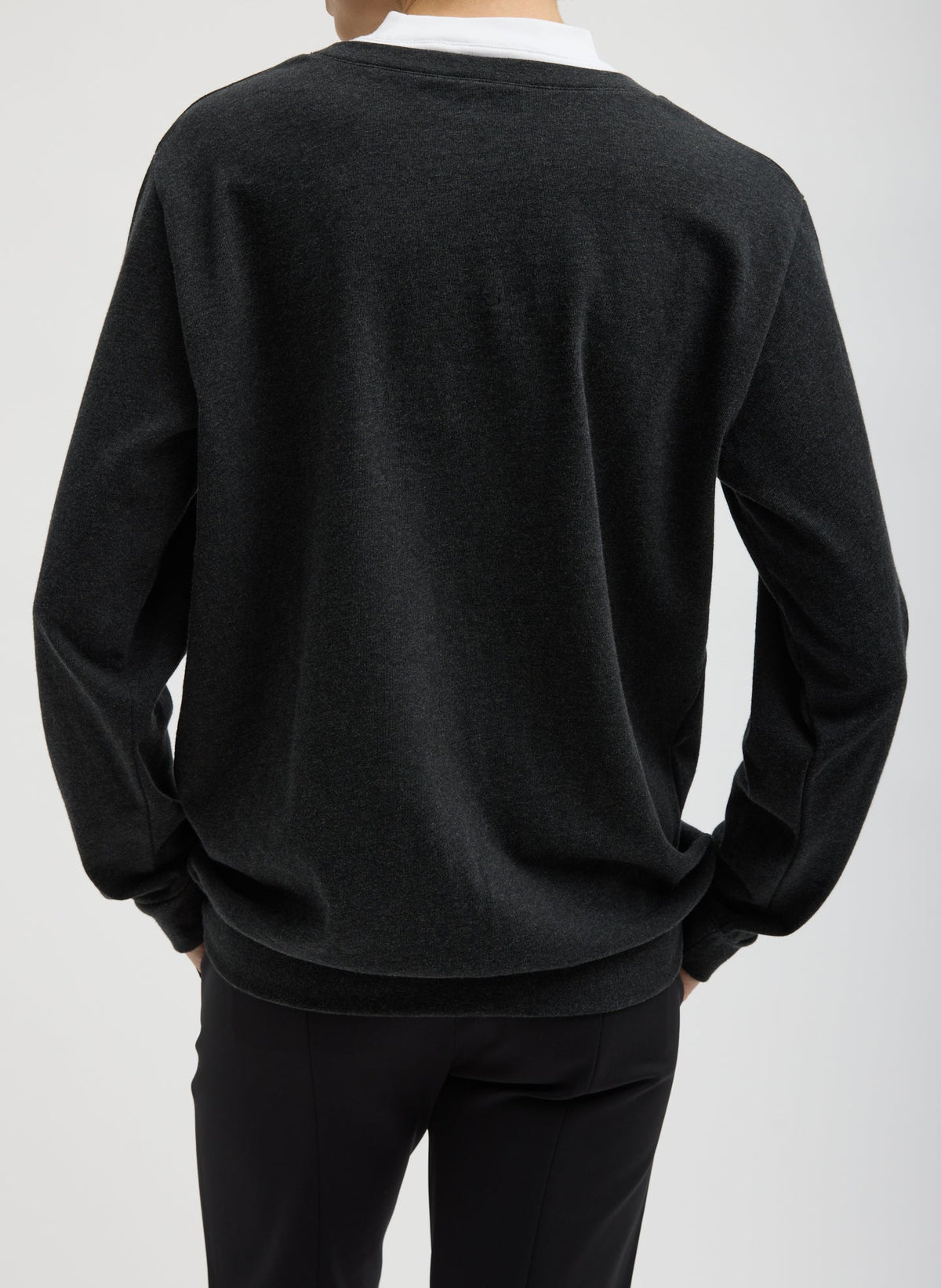 Perfect T-Shirt Trompe L'oeil Top Grey Multi - Tibi