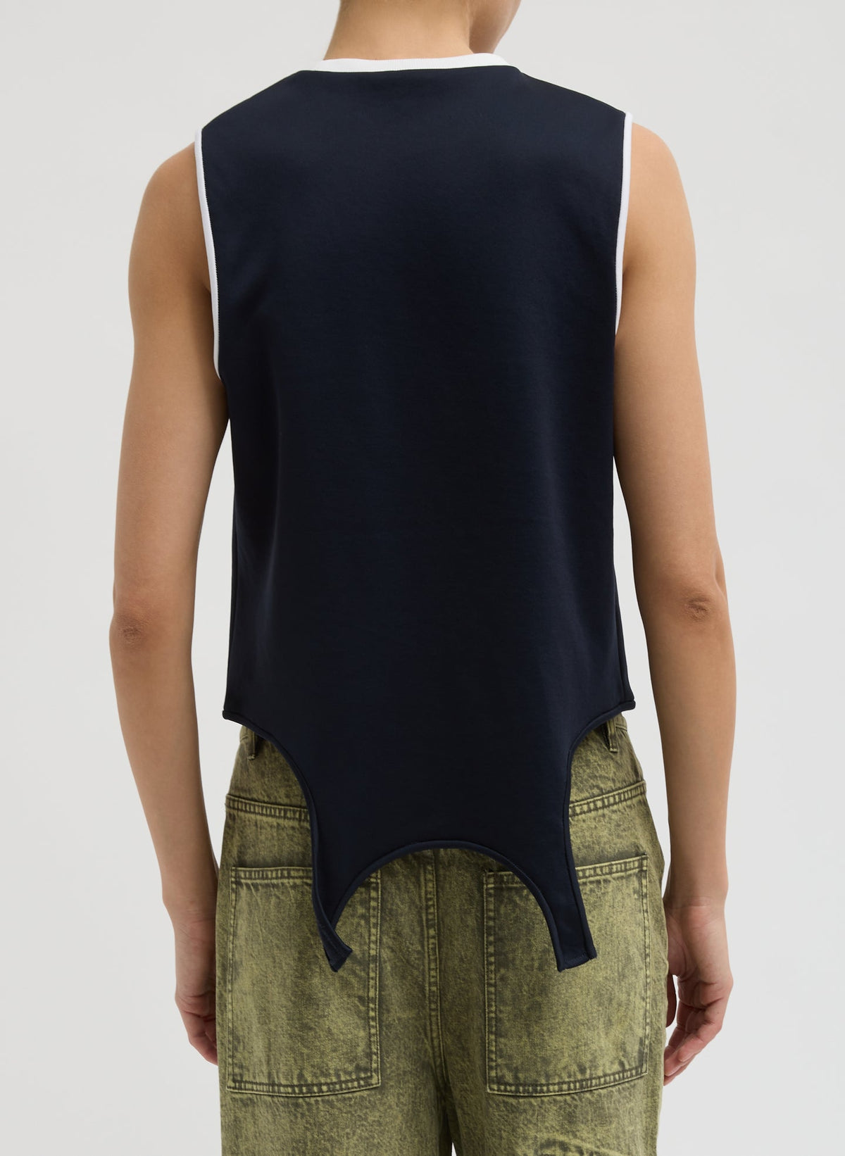 Active Knit Flip Tank Navy - Tibi