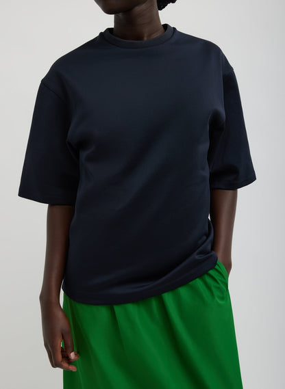 Active Knit Easy T-Shirt Navy - Tibi