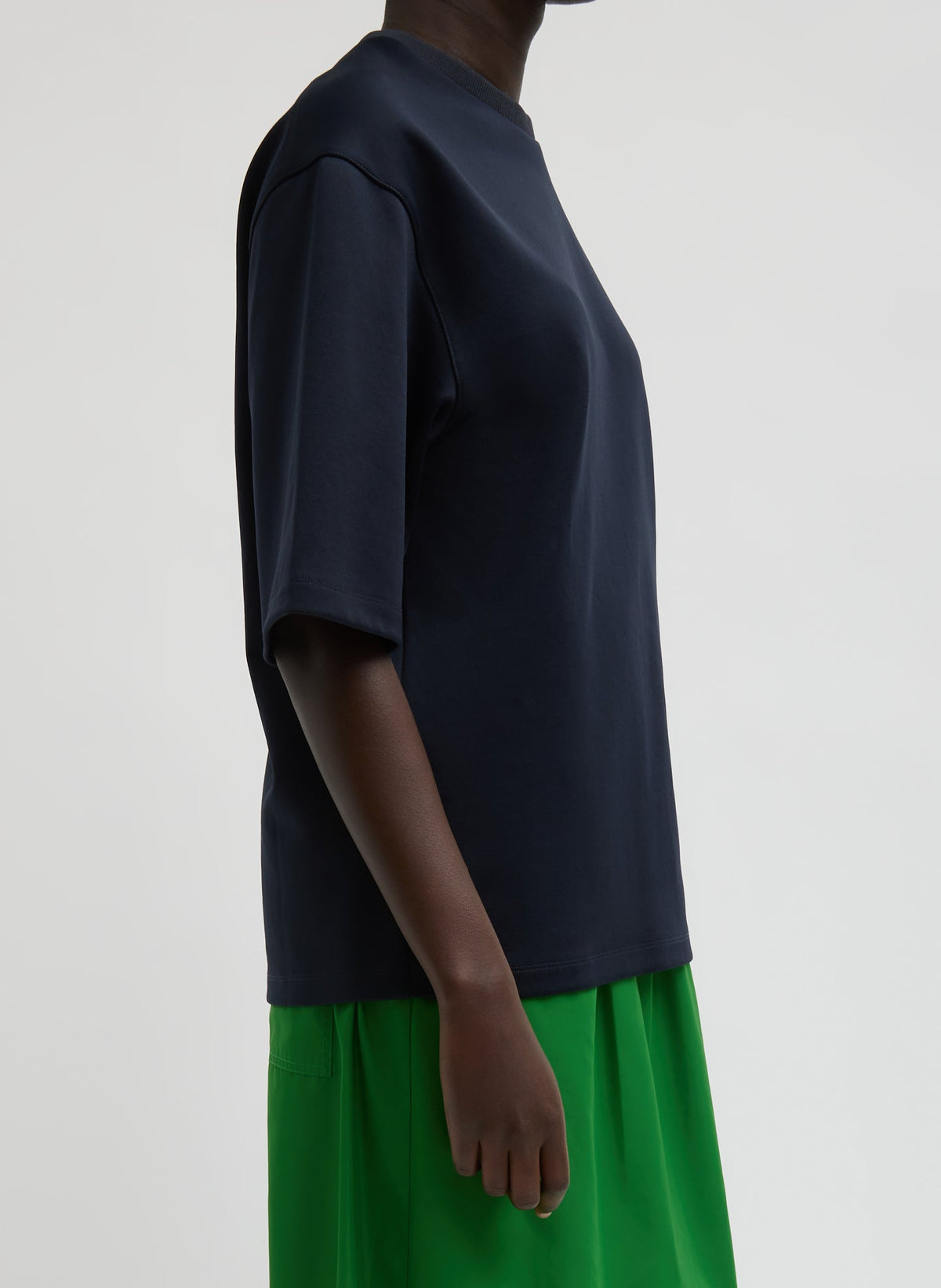 Active Knit Easy T-Shirt Navy - Tibi